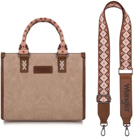 Wrangler Tote Bag for Women Aztec Western Retro Purse Top Handle Handbags