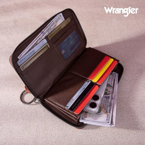 × Wrangler Wristlet Western Wallet Boho Aztec Credit Card Holder For Women