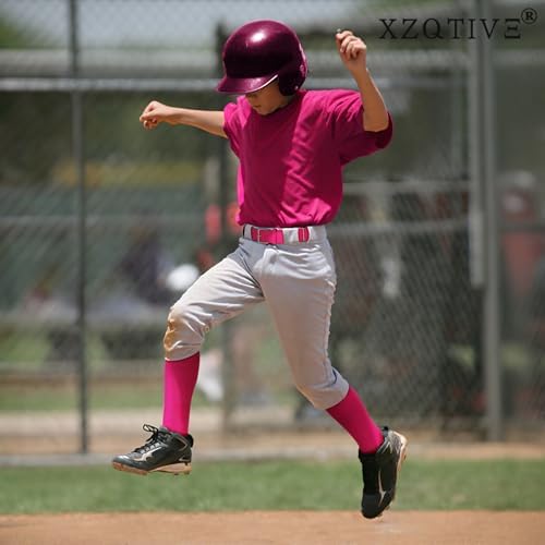 XZQTIVE Baseball Belt And Socks Combo Set Adjustable Softball Belt And Socks Elastic Waist Belt For Youth Adult