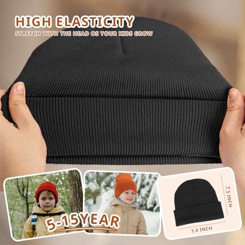 ZOORON Kids Beanie Boys Girls Beanies Children Winter Hats Children Knit Warm Caps Kids Soft Beanie Cap