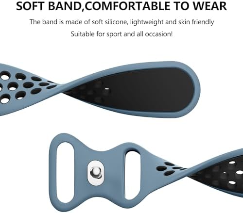 2 件装硅胶表带兼容 Gizmo 手表 3 2 1/Gabb 手表 3 2 1/SyncUP 手表 Cosmo JrTrack 3/2 SE/2/JrTrack 儿童表带 20 毫米儿童尺寸柔软透气防水表带 适合男孩和女孩 Irls (蓝色 ) EGray Black & Gray Blac