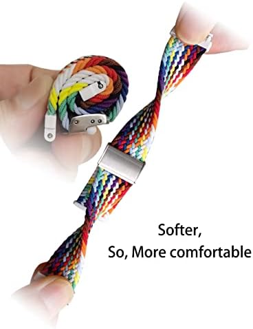 2 Pack Stretchy Braided Watch Bands Compatible With SyncUP Watch Or Gabb Watch 3/2/1(Multiblue Black)