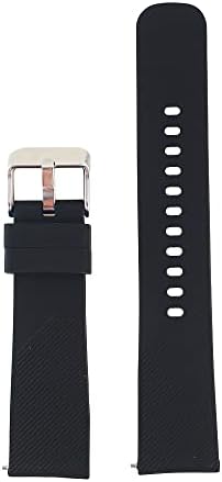 20mm Gizmo Watch Band Replacement Kids Breathable Soft Silicone Watch Band Strap Compatible with Verizon Gizmo Watch 2/1 or Other 20mm Watches (Black)