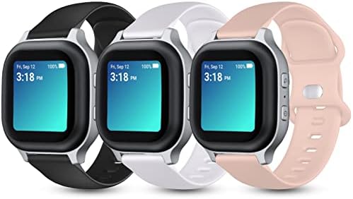 3 Packs Bands Compatible for Gabb Watch 3/2/1 Gizmo Watch 3/2/1 Band Replacement SyncUP Kids Watch Band Premium Soft Silicone Sport Strap for Boys Girls (Black/White/Pink)