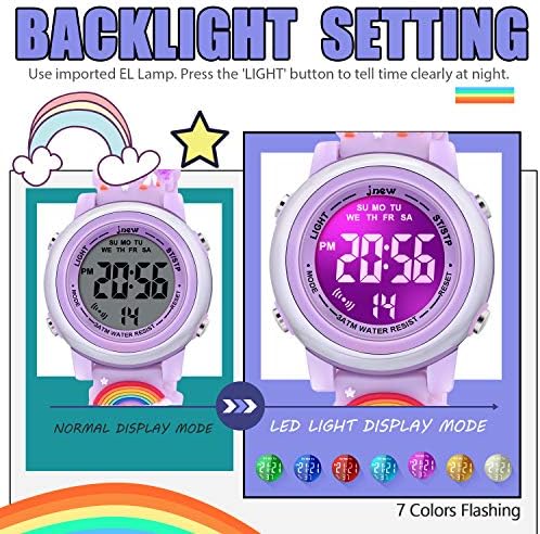 3D Cartoon Waterproof Watches For Girls With Alarm - Best Toys Gifts For Girls Age 3-12