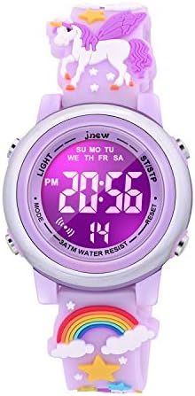 3D Cartoon Waterproof Watches for Girls with Alarm - Best Toys Gifts for Girls Age 3-12