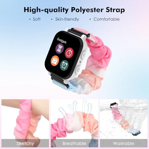 3pack Elastic Scrunchie Band Compatible With Gizmo Watch 3 2 1/Gabb Watch 3e 3 2 1/SyncUP Kids Watch Strechy Loop Replacement Strap For Childrens