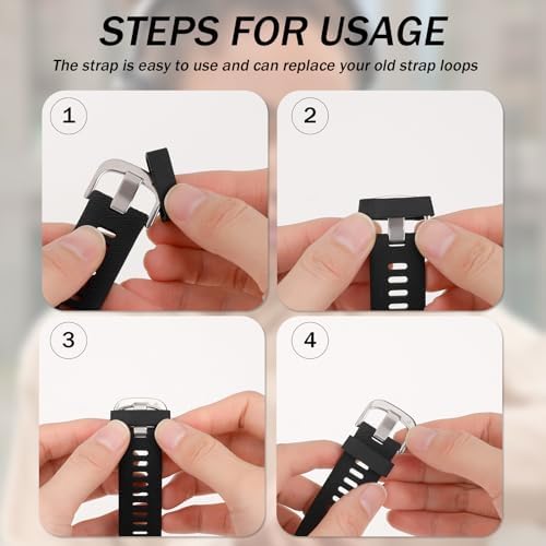 6 Pcs Watch Band Keepers 18mm/20mm/22mm Silicone Watch Strap Holder Loops Watch Strap Retainer Black Rubber Watch Strap Keeper Replacement Watch Band Fastener Rings For Smart Sport Watches Parts
