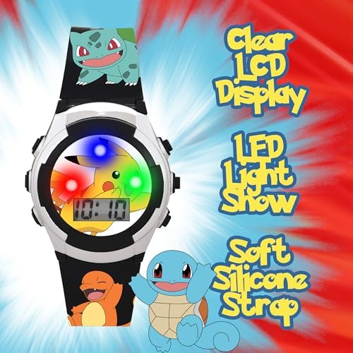 Accutime Kids Pokemon Digital LCD Quartz Watch For Boys Girls And Adults All Ages