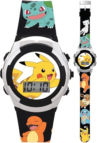 Accutime Kids Pokemon Digital LCD Quartz Watch for Boys Girls and Adults All Ages