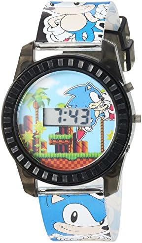 Accutime Sonic The Hedgehog Kids' SNC4008 Digital Display Quartz Blue Watch