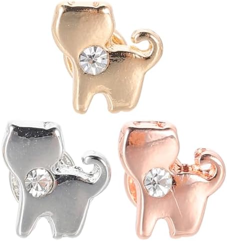 Angoily 3 件表带饰钉 装饰戒指表带 指甲表带 表带魅力纽扣带 钻石饰品 硅胶表带 魅力手表 女士不锈钢