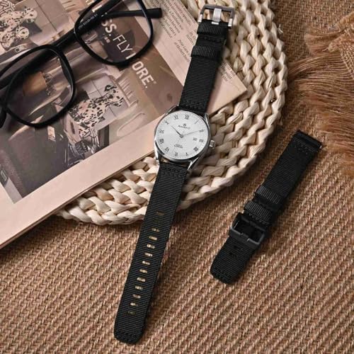 ANNEFIT Quick Release Watch Bands Military Nylon Watch Strap For Men Multiple Colors & Width (18mm 19mm 20mm 22mm 24mm)
