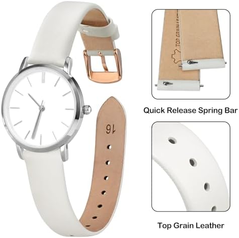 ANNEFIT Watch Bands For Men Women Top Grain Leather Watch Strap With Quick Release Band Width 12mm 13mm 14mm 16mm 18mm 20mm 22mm