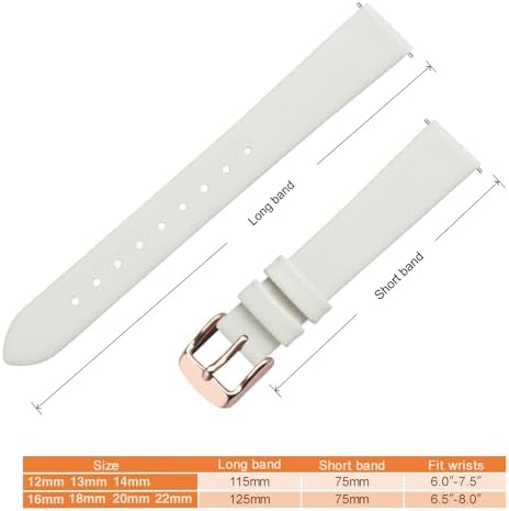 ANNEFIT Watch Bands For Men Women Top Grain Leather Watch Strap With Quick Release Band Width 12mm 13mm 14mm 16mm 18mm 20mm 22mm