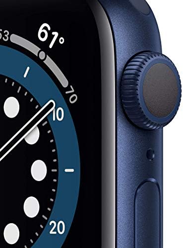 Apple Watch 系列 6(GPS 40mm) - 蓝色铝制表壳 带深海军运动表带(续订)