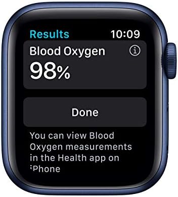 Apple Watch 系列 6(GPS 40mm) - 蓝色铝制表壳 带深海军运动表带(续订)