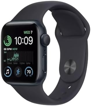 Apple Watch 系列 7(GPS 45 毫米)午夜铝制表壳带午夜运动表带(续订)