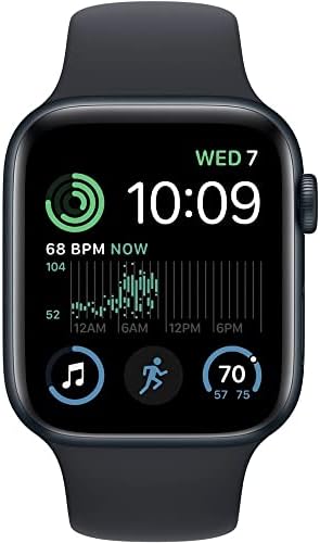 Apple Watch SE (2nd Gen) (GPS + Cellular 40mm) - Midnight Aluminum Case With Midnight Sport Band S/M (Renewed)