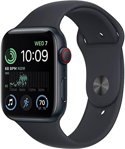 Apple Watch SE (2nd Gen) (GPS + Cellular 40mm) - Midnight Aluminum Case with Midnight Sport Band S/M (Renewed)