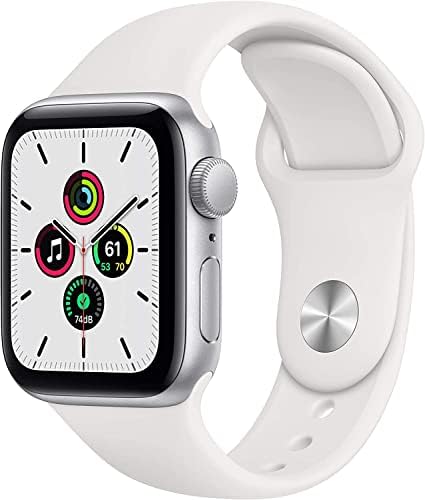 Apple Watch SE(GPS 40毫米)-银色铝制表壳带白色运动表带(续订)