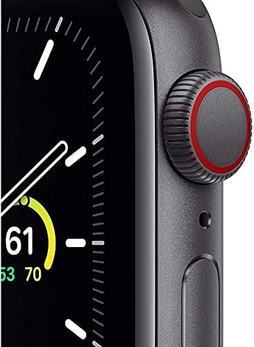 Apple Watch SE(GPS + 蜂窝 40 毫米)-黑色运动表带的深空灰色铝制外壳(续订)