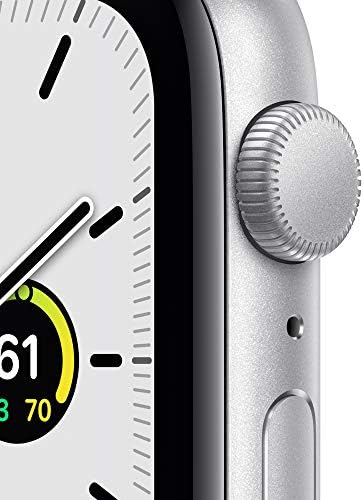 Apple Watch SE (GPS 40mm) - Silver Aluminum Case With White Sport Band (Renewed)