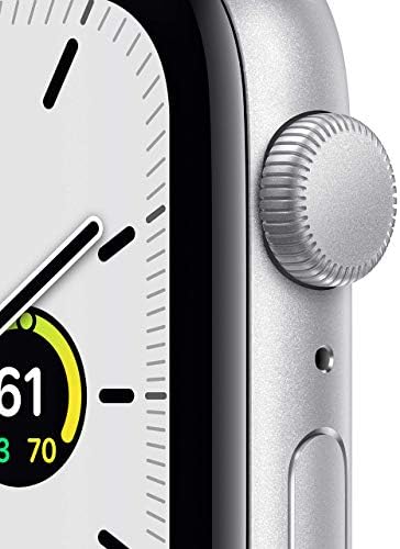 Apple Watch SE (GPS 44mm) - Silver Aluminum Case With White Sport Band (Renewed)
