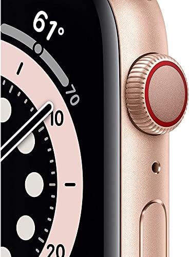 Apple Watch Series 6 (GPS + Cellular 40mm) - Gold Aluminum Case With Pink Sand Sport Band (Renewed)
