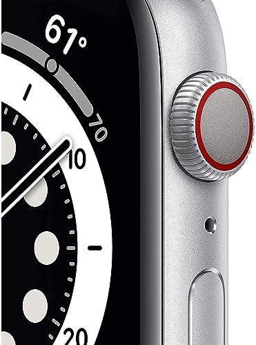 Apple Watch Series 6 (GPS + Cellular 40mm) - Silver Aluminum Case With White Sport Band (Renewed)