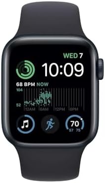 Apple Watch Series 7 (GPS 45mm) Midnight Aluminum Case With Midnight Sport Band (Renewed)