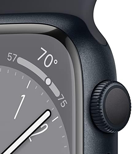Apple Watch Series 8 (GPS 45mm) Midnight Aluminum Case With Midnight Sport Band (Renewed Premium)