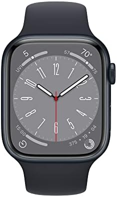 Apple Watch Series 8 [GPS + Cellular 45mm] - Midnight Aluminum Case With Midnight Sport Band M/L (Renewed)