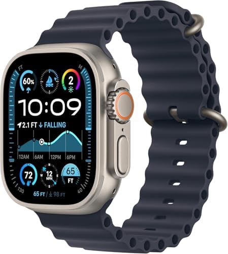 Apple Watch Ultra 2 [GPS + Cellular 49mm] - Titanium Case with Blue Ocean Band One Size (Renewed)