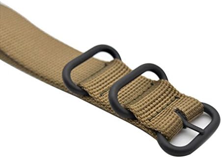 ArtStyle Watch Band With Ballistic Nylon Material Strap And High-End Black Buckle (Matte Finish Buckle)