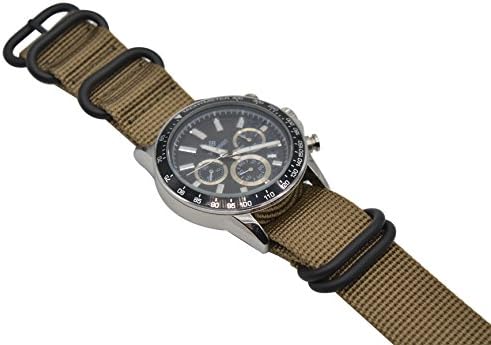 ArtStyle Watch Band With Ballistic Nylon Material Strap And High-End Black Buckle (Matte Finish Buckle)