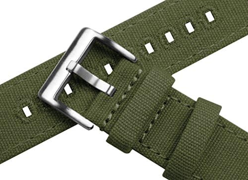 BARTON Canvas Quick Release Watch Band Straps - Choose Color & Width - 18mm 19mm 20mm 21mm 22mm 23mm Or 24mm