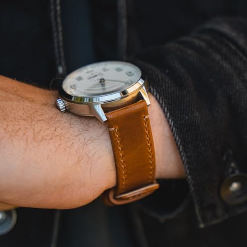 Barton Quick Release - Top Grain Leather Watch Band Strap - Choice Of Width - 16mm 18mm 19mm 20mm 21mm 22mm 23mm Or 24mm