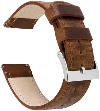 Barton Quick Release - Top Grain Leather Watch Band Strap - Choice of Width - 16mm 18mm 19mm 20mm 21mm 22mm 23mm or 24mm