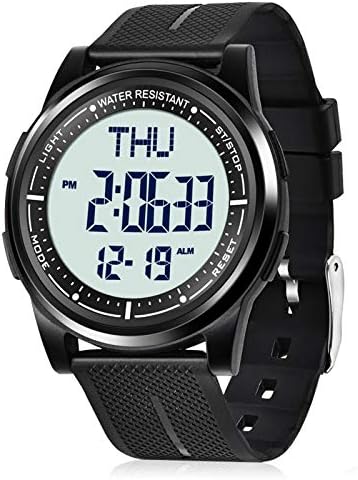 Beeasy Digital Watch Waterproof with Stopwatch Alarm Countdown Dual Time Ultra-Thin Super Wide-Angle Display Digital Wrist Watches for Men Women