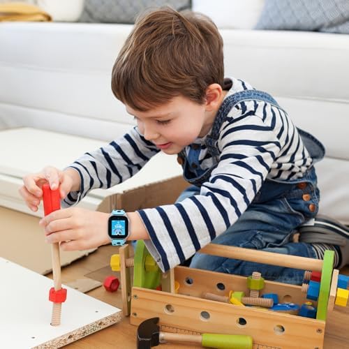 BESINPO Designed For AT&T AmiGo Jr Watch Band Sport Soft Silicone Wristband Waterproof Breathable Replacement Strap For AmiGo Jr Watch For Boys Girls-Blue