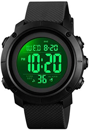 Big Boys Digital Watch Sports Teen Waterproof Military Back Light Watch for Teenagers Boys Ages 11-18 Black