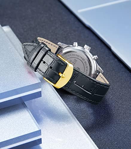 BINLUN 真皮表带正品小牛皮替换表带快速释放鳄鱼图案 10 种颜色 13 种尺寸适合男士女士(10 毫米、12 毫米、14 毫米、16 毫米、17 毫米、18 毫米、19 毫米、20 毫米、21 毫米、22 