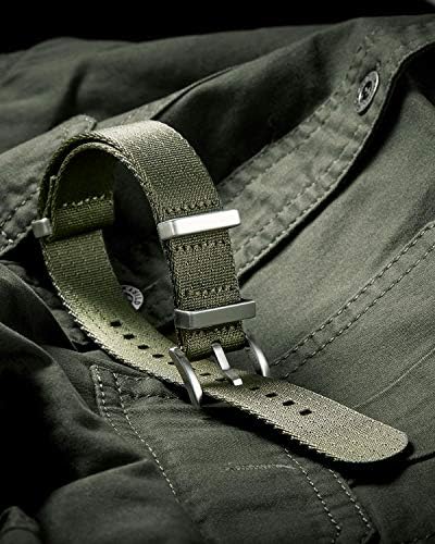 BINLUN Nylon Watch Band Thick G10 Premium Ballistic Nylon Multicolor Replacement Watch Straps With Silver/Black Stainless Steel Buckle For Men Women 18mm 20mm 22mm 24mm