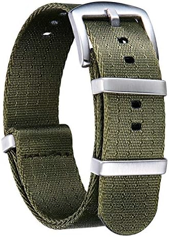 BINLUN Nylon Watch Band Thick G10 Premium Ballistic Nylon Multicolor Replacement Watch Straps with Silver/Black Stainless Steel Buckle for Men Women 18mm 20mm 22mm 24mm