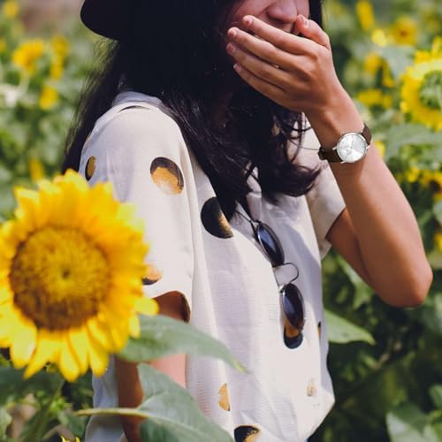 BISONSTRAP Elegant Leather Watch Straps Quick Release Watch Bands For Women And Men 12mm Dark Brown (Gold Buckle)