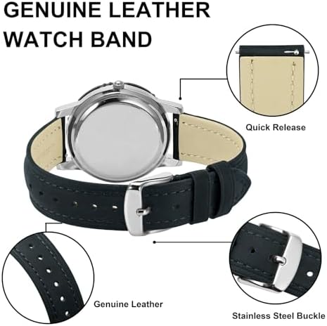 BISONSTRAP Extra Long Watch Bands 18mm 20mm 22mm 24mm Leather Watch Straps For Men XL Replacement Strap For Large Wrists