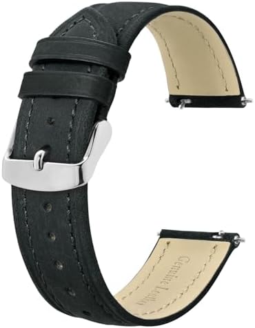 BISONSTRAP Extra Long Watch Bands 18mm 20mm 22mm 24mm Leather Watch Straps for Men XL Replacement Strap for Large Wrists