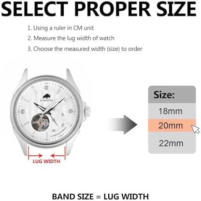 BISONSTRAP Nylon Watch Bands For Men One-Piece Military Watch Straps 18mm 20mm 22mm