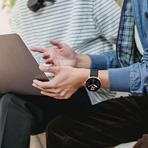 BISONSTRAP Silicone Watch Bands Slim Watch Straps With Quick Release 22mm Black With Black Buckle